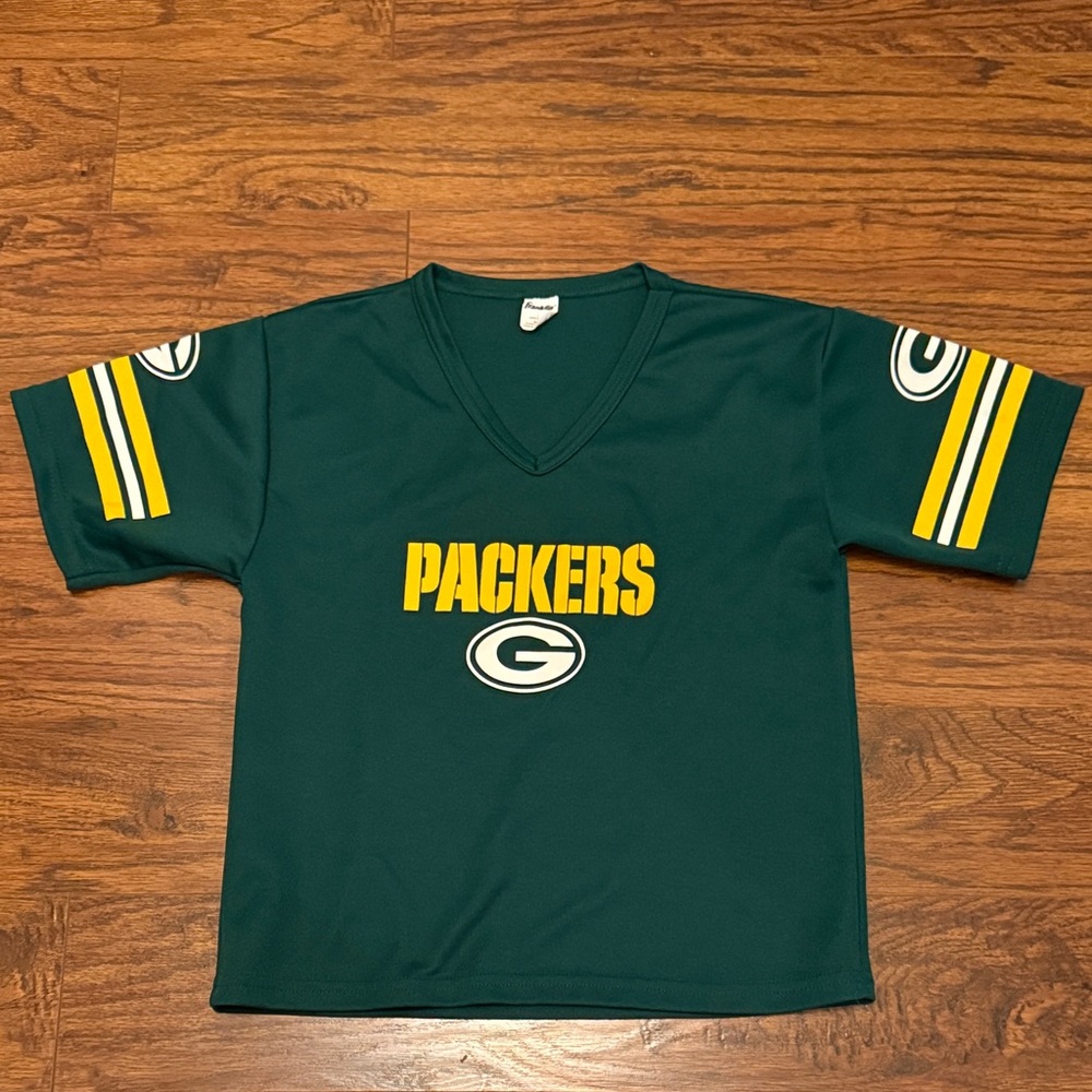 Franklin Green Bay Packers Kids Green Shirt v-neck